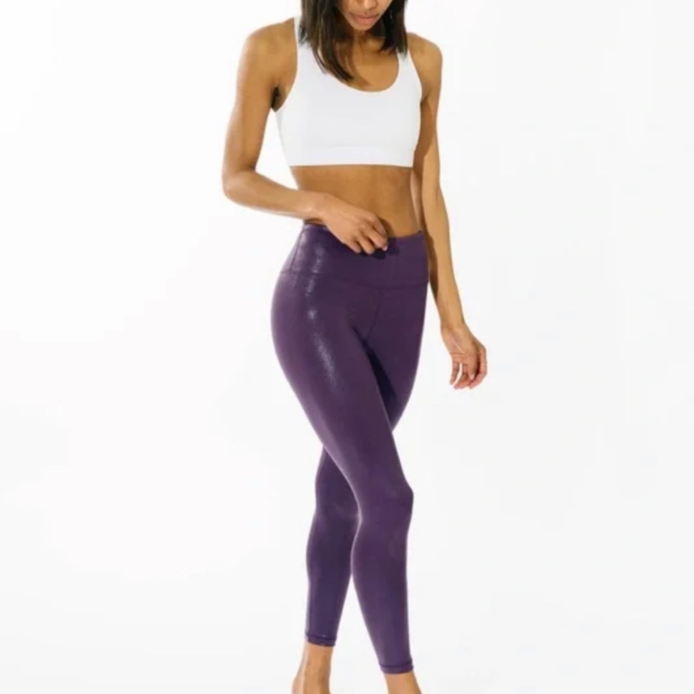 Zyia Plum Metallic Hi-Rise